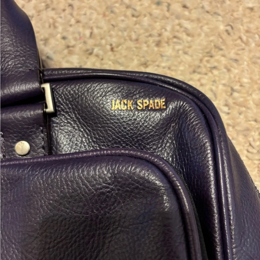 JACK SPADE MENS BLACK PEBBLED LEATHER BRIEFCASE BAG VINTAGE EUC UNISEX